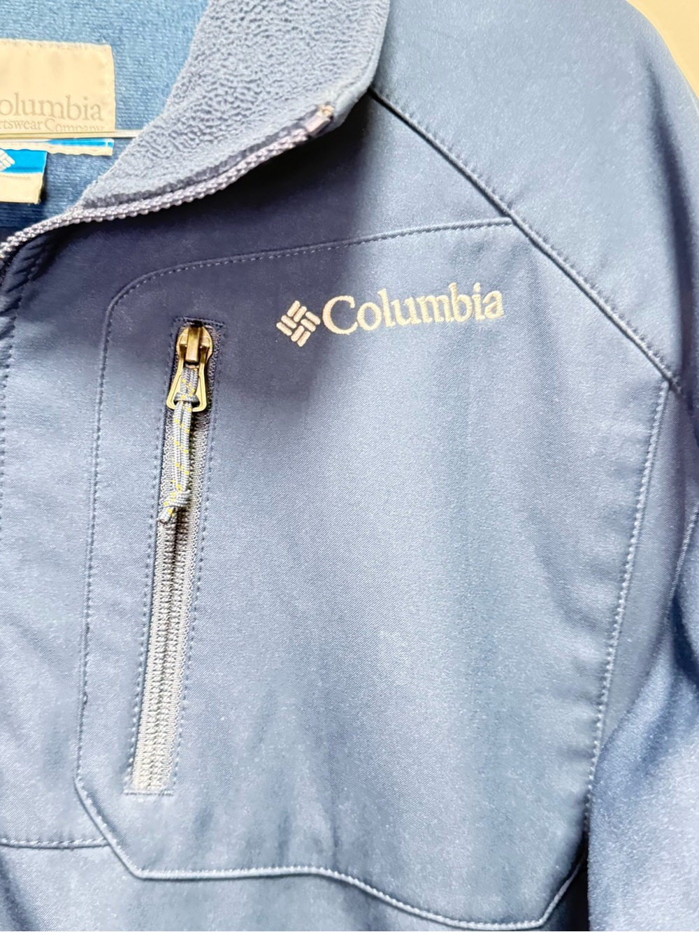 Columbia Men’s Dark Blue Full-Zip Jacket - Picture 2 of 10